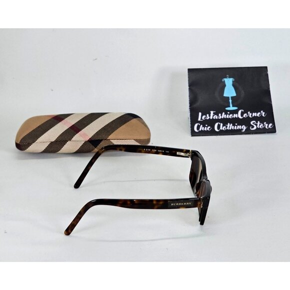 Burberry Women's Tortoiseshell Square Frames With Plaid Case 129 - Picture 9 of 14
